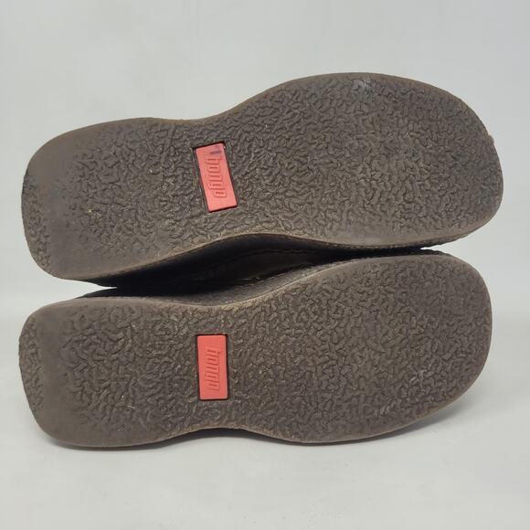 Vintage Bongo Boots 8 Tan Brown Suede Platform Wedge 90s Y2K Retro Chunky Ankle - Picture 12 of 12